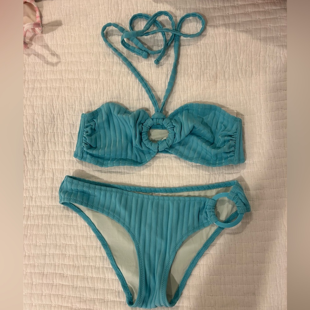 Solid And Striped Bathing Suit - image 1